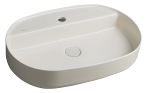 INFINITY OVAL Countertop Washbasin, 60x40 cm, Ivory