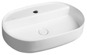 INFINITY OVAL Countertop Washbasin, 60x40 cm, white matt
