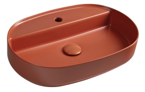 valamu töötasapinnale Infinity Oval 60x40 cm, terracotta