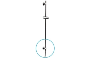 Sliding mounted shower holder, water outlet, 720mm, chrome