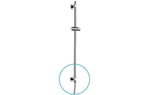 Sliding mounted shower holder, water outlet, 720mm, chrome