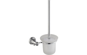 DIAMOND wall-hung toilet brush, frosted glass, chrome