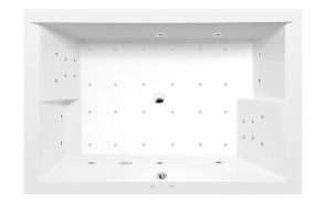 massaaživann  DUPLA 180x120x54cm,  Attraction Hydro-Air,  kroom