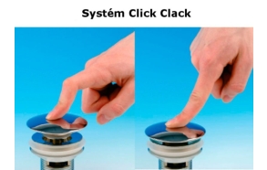 Click-Clack Washbasin Waste 5/4“, (H) 10-55mm, big plug/chrome