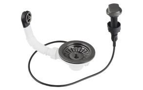 köögivalamu põhjaklapi ja ülevoolu komplekt 6/4´´, gun metal