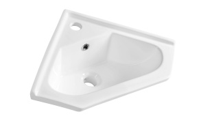 Ceramic corner washbasin 41x41 cm, for furniture