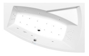 massaaživann  EVIA R  170x100x47cm,  Highline Hydro-Air,  kroom