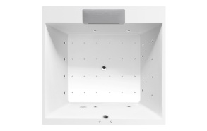 CAME FALLS Whirlpool Bath, 175x175x50cm, Active Hydro-Air, chrome