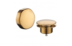 button / plug bath overflow comb. brushed brass