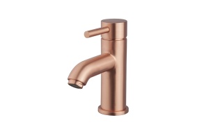 Cadans KIWA basin mixer low brushed copper, without click-clack