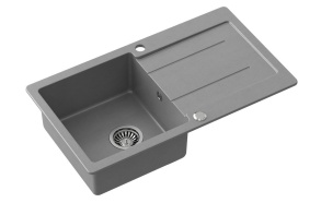 Granite kitchen sink 77x44cm, grey