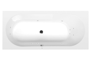 ASTRA B Whirlpool Bath, 165x75x48cm, Active Hydro, chrome