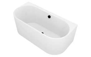 ASTRA DL MONOLITH Asymmetric Bath 160x75x60cm, White