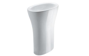 AQUATECH Freestanding Ceramic Washbasin 60x85x40cm, white