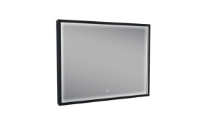 Rectangular LED mirror 800x600 mat black, antifog