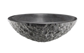 natural stone worktop basin 42x14 cm, with hammered outside