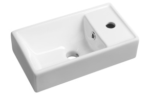MINOS Cloakroom Ceramic Washbasin 40x22 cm, right