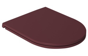 INFINITY Slim Toilet Seat, Easy Take, Soft Close, matt Maroon Red