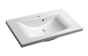 LUCIOLA Cultured Marble Washbasin 80x48cm, white