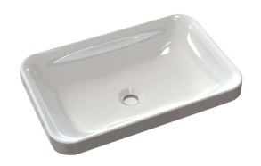 ASTORIA Cultured Marble Washbasin 55x12x37cm, white