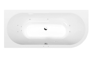 massaaživann  VIVA L  175x80x47cm,  Active Hydro,  kroom