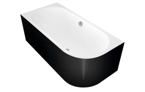 VIVA L MONOLITH Asymmetric Bath 170x75x60cm, White/black