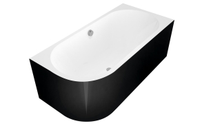 VIVA R MONOLITH Asymmetric Bath 180x75x60cm, White/black