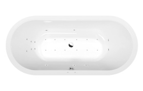 massaaživann  VIVA O  185x80x47cm,  Attraction Hydro-Air,  kroom