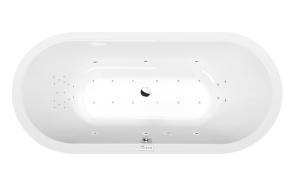 massaaživann  VIVA O  185x80x47cm,  Highline Hydro-Air,  kroom