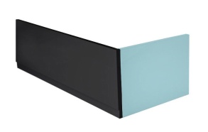 PLAIN front panel 180x59cm, black matt, left