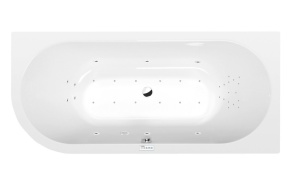 VIVA R Whirlpool Bath, 175x80x47cm, Highline Hydro-Air, chrome