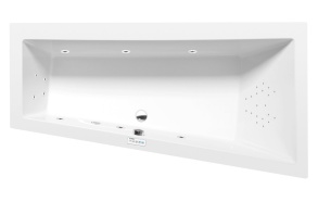 ANDRA R Whirlpool Bath, 180x90x45cm, Highline Hydro, chrome