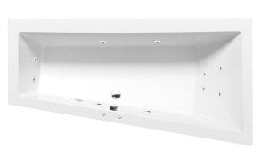 ANDRA R Whirlpool Bath, 170x90x45cm, Active Hydro, chrome