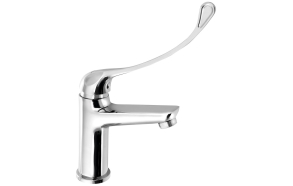 SCHMITZ Washbasin Mixer Tap without Pop Up Waste, medical lever, chrome