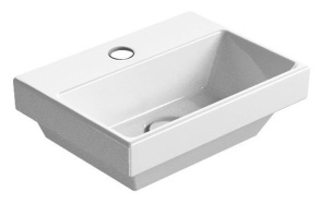 NORM cloakroom ceramic washbasin 35x26cm with tap hole, white ExtraGlaze