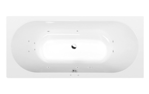 VIVA B Whirlpool Bath, 175x80x47cm, Active Hydro, chrome