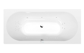 VIVA B Whirlpool Bath, 175x80x47cm, Highline Hydro, chrome