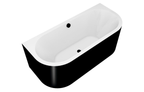 VIVA D MONOLITH Acrylic Bath 170x75x60cm, White/black