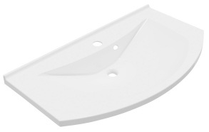 ARAS Cultured Marble Washbasin 90x50,5cm, white