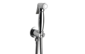 Bidet spray, classic, hose and handshower holder with shower connection, chrome