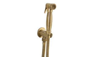 Bidet spray, classic, hose and handshower holder with shower connection, bronze