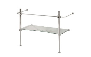 WALDORF construction for washbasin 100cm with glass shelf, chrome