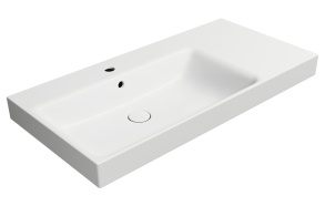 valamu NUBES 100x50cm,  R,  valge matt