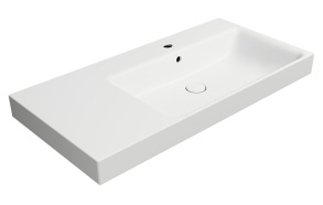 valamu NUBES 100x50cm,  L,  valge matt