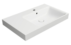 valamu NUBES 80x50cm,  L,  valge matt