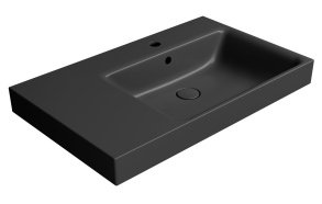 valamu NUBES 80x50cm,  L,  must matt