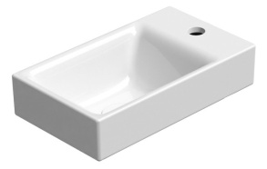 NUBES Ceramic Washbasin 40x23 cm, white ExtraGlaze