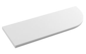 ABELINE Rockstone Corner Shelf 300x100mm, rounded corner, white matt