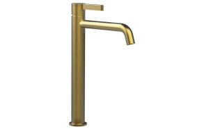 ICONIC washbasin mixer tap, high, without waste, gold matt