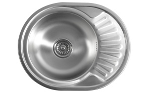 Stainless steel built-in sink with a draining area 57x18x45cm